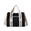 Bolsa de lona de color contrastante con letras para mujer al por mayor nueva bolsa tote moda bolso pequeño moderno de hombro bandolera