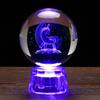 Bola de Cristal Gravada a Laser 3D Luminosa Luz Noturna Decoração de Mesa Ornamento de Vidro Presente de Aniversário Presente de Feriado