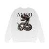 Suministro transfronterizo estampado animal estampado serpiente suéter de cuello redondo de moda para hombre algodón chino 320g suéter de pareja