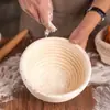 Cesta de Fermentación de Ratán del Oeste de Indonesia Estilo Europeo Utensilios para Hornear Cesta de Fermentación para Pan de Campo Cesta Redonda para Pan de Campo