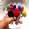 Goma de Pelo de Pompones Coloridos Estilo Coreano Alta Elasticidad Cuerda Redonda para el Cabello Accesorios para el Cabello Dulces y Frescos Goma de Pelo