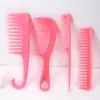 Amazon Transfronterizo [Set de 4 Peines] Peine de Gancho Curvo Peine de Cola Puntiaguda Peine de Peluquería Peine de Dientes Anchos Peine con Agujeros Set de Cuatro Piezas