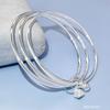 Pulsera de Plata Esterlina 9999 para Mujer Moebius Campana de la Fortuna Antigua de Tres Círculos Pulsera de Moda Niche Pulsera Exquisita