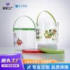 Producción de Latas de Plástico Personalizadas, Cubos Abrazadores de Frutas, Bolsas Redondas Pequeñas Transparentes Tipo Manzana, Cubos de Empaque para Frutas que se Pueden Etiquetar