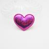 Accesorios de bricolaje con forma de corazón de amor brillante artificial de cuero con polvo dorado, material de amor súper brillante, decoración para hornear, complemento disponible