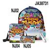 Meus monstros cantantes show de monstros mochila de três peças mochila de estudante mochila mochila estojo