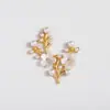 Accesorios para abanico de novia antiguos DIY taladro de hierro rama ramillete perla imitación aleación 37*43mm