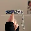Pasador de Pelo con Borla de Campana de Diamante Azul para Mujer, Accesorio de Pelo Exquisito de Gama Alta, Pinza Lateral, Pasador de Pelo, Pinza BB Lateral de Estilo Antiguo