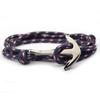 Pulsera de Moda de Estilo Coreano de Venta Caliente de AliExpress, Distintiva Tipo Ancla Vintage, Versátil, Multicapa, Tejida a Mano, Joyería para Mujer
