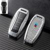 Funda de llave de metal de fibra de carbono real para BYD BYD Dolphin Yuan Qin plus Song plus funda de llave de coche