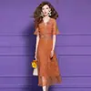Vestido Jacquard con Lentejuelas Feimengyi para Mujer, de Manga Corta, Nuevo Estilo de Verano, Retro, Elegante, Noble, Femenino