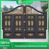 Fuguilong fábrica requintado portão de arte de alumínio retro portão de liga de alumínio Villa pátio rural portão de arte de alumínio