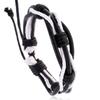Fornecimento de fábrica pulseira de couro trançado multicamadas retrô feminina ajustável multicolorida joia simples mercadoria de Yiwu