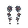 Pendientes elegantes de alta calidad, nuevo estilo, resistentes, de lujo ligero, Cielo Estrellado Super Brillantes, estrella de pentagrama, pendientes largos de lluvia de meteoros