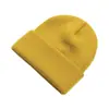 Venta al por mayor del fabricante Gorro cálido de moda para otoño e invierno, Gorro de punto a prueba de frío, Color sólido para exteriores, Protección para las orejas, Gorro de lana, Logotipo bordado