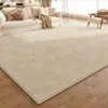 Tapete para Sala de Estar, Lavável e Limpável, Estilo Vintage Creme, Luxo Leve Francês, Tapete de Chão para Sofá de Quarto de Alta Qualidade, Cobertura Completa de Grande Área