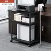 Estante de almacenamiento para impresora Estante Colocación Gabinete Soporte de host de computadora de pie móvil Soporte para escritorio de oficina Apartamento pequeño