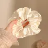 Scrunchie Floral Estilo Pastoral para Mulheres, Prendedor de Cabelo Doce Moda Coreana, Corda de Cabelo de Nicho de Alta Qualidade, Acessório de Cabelo para Rabo de Cavalo Baixo
