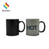 Fornecimento direto de fábrica 11oz caneca de cerâmica preto mudança completa cerâmica Marca mudança de cor Copo aquecimento mudança de cor imagem Copo