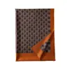 Cachecol Novo de Lã para Primavera e Outono, Cachecol Longo Versátil, Cachecol Fino Estampado Estilo Old Money, Cachecol de Pescoço para o Trabalho, Acessório Fashion
