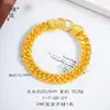 Set de Joyería Étnica Chapado en Oro de Xinjiang, Cadena de Látigo de Caballo, Cadena de Jefe, Pulsera, Collar, Cadena de Oro Grande