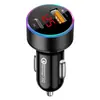 Cargador de Coche Digital de Carga Rápida 66W Cargador de Coche 66W Cabezal de Carga PD USB de Cuatro Puertos Cargador de Coche Transfronterizo Más Vendido Multifunción