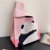 Bolsa de Panda Linda Hecha a Mano de Punto Versátil Personalidad de Mujer Versátil Bolsa Tejida de Punto Bolso de Mano Bolso Tote Bolsa de Mujer