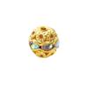 Flor de Diamante Bola de Cuentas Espaciadoras Multicolor Calada Cuentas para Sombrero Bola de Flor de Diamante Colorida Accesorios de Cuentas Espaciadoras para Pulseras Collares DIY