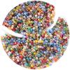 Cuentas de vidrio de colores mezclados al azar, con baño luminoso, cuentas de arroz esmerilado de color sólido, accesorios para pulseras de cuentas DIY