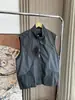 Chal Funcional Repelente al Agua de Secado Rápido Estilo Montaña para Hombre, Corte Holgado, Ligero, Transpirable, Workwear con Parches, Cuello Alto, Chaqueta sin Mangas