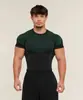 Ropa Deportiva de Manga Corta para Hombre Gymshark Muscle para Fitness, Running y Entrenamiento Camiseta Elástica de Moda con Estampado y Cuello Redondo