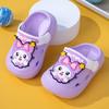 Chinelo Infantil, Tamanco, Chinelo de Verão para Interior Antiderrapante para Crianças Pequenas e Médias, Chinelo Infantil de Desenho Animado Fofo para Uso Externo