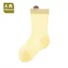Calcetines de bebé para verano, finos y transpirables, calcetines de algodón peinado Clase A para recién nacidos, calcetines de malla cómodos sin costuras de media caña para niñas 3