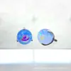 Aretes de Titanio Astmf-136 con Recubrimiento Iridiscente, Titanio G23 Rosca Interna Joyería para Perforación de Bola de Tres Puntas