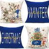 Funda de Almohada Navideña Nueva Transfronteriza para Decoración de Dormitorio y Sofá, Cojín para Cama, Decoración Festiva, Admite Personalización