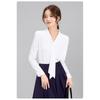 Camisa Blanca Ropa Profesional para Mujer Primavera y Otoño Estilo Francés con Cordones Ropa de Trabajo Tops de Mujer Camisa Blanca de Manga Larga para Mujer
