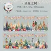 Molho de Tomate Menina Tema de Natal Cena Decoração Fita Pet Série de Natal Material para Diário Loop Decorativo DIY Adesivos