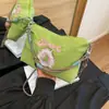 Bolsa Transversal Bordada de Donut Estilo Japonês, Nova Moda Ecológica 2025 Bolsa de Ombro, Bolsa de Mão, Bolsa Transversal para Passeio