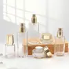 Frasco de Perfume de 30ml, 100ml, Frasco com Bomba de Pressão de 80ml, Produto para Skincare de Creme Facial de 50g, Frasco Reutilizável Pronto para Envio