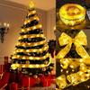 Cadena de Luces de Cinta Caliente Transfronteriza Árbol de Navidad Cable de Cobre Luz Luz Decorativa Cinta Linterna de Seda Caja de Batería