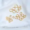 Cobre Chapado en Oro de 18 Quilates Superficie Plateada Brillante Anillo Círculo Qiankun Bucle Cerrado Materiales para Accesorios de Joyería de Collar Hecho a Mano para DIY