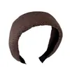 Diadema fina de puntos color café verde para mujer, diadema ancha de ala alta de alta gama, diadema retro de otoño e invierno, accesorio para el cabello versátil para salidas diarias