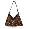 Bolsa Tote de Ombro Único Grande Capacidade Simples de Luxo Leve Transfronteiriça com Bolinhas Popular Bolsa de Axila Henggeng Moda Estilosa Bolsa Tote