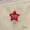 Grampo de Cabelo Dopamine Bangs Acessório de Cabelo Estrela de Cinco Pontas Ornamento de Cabelo Estrela Grampo Colorido Cabelo de Criança Menina Clipe de Cabelo Pequeno Clipe