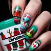 Otoño e Invierno Nuevos Parches para Uñas Postizas Desmontables Uñas Portátiles Navideñas Patrón de Reno Muñeco de Nieve Suéter Parches de Arte para Uñas Venta al por Mayor