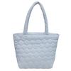 Bolsa Tote Acolchoada de Algodão Doce Estilo Coreano, Bolsa de Ombro Portátil da Moda para Meninas, Nova Bolsa de Mão de Grande Capacidade