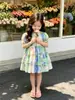 Vestido para niña 2026 nuevo moda de verano elegante vestido de princesa para bebé con efecto degradado, ropa infantil estilo vacacional, vestido para niña pequeña