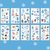 Amazon Transfronterizo Fiesta de Invierno Niños Dibujos Animados Pegatina de Tatuaje Muñeco de Nieve Azul Disfraz Regalo Navideño Pegatina de Navidad