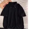 Camisa Polo Waffle Retrô Americana para Homens, Marca da Moda, Camiseta Solta de Manga Curta com Gola Reversível e Design Jacquard