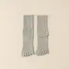 Calcetines de Cinco Dedos para Mujer, Calcetines de Algodón a Media Pantorrilla, Calcetines de Mujer Transpirables y Absorbentes de Sudor con Dedos Separados, Calcetines Largos de Mujer para Otoño e Invierno, Antibacterianos y Resistentes al Olor